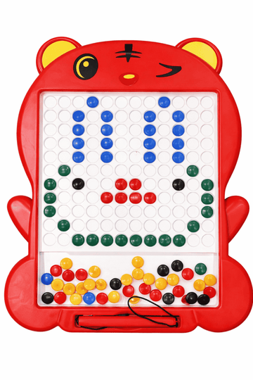 Magnetic Learning Beads Board for Kids – Brain Development Activity Toy(Red)