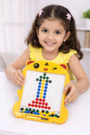 Magnetic Beads Learning Board Toy for Kids | Educational Play & Brain Development Game (Yellow)