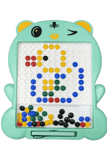 Magnetic Toy Beads Learning Board for Kids | Educational Brain Development Game (Blue)