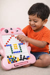 Magnetic Bead Art Board with Stylus for Kids | Fun Drawing & Early Learning Toy (Pink)