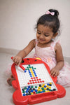 Magnetic Learning Beads Board for Kids – Brain Development Activity Toy(Red)