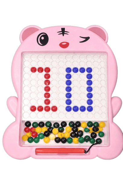 Magnetic Bead Art Board with Stylus for Kids | Fun Drawing & Early Learning Toy (Pink)