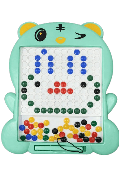 Magnetic Toy Beads Learning Board for Kids | Educational Brain Development Game (Blue)