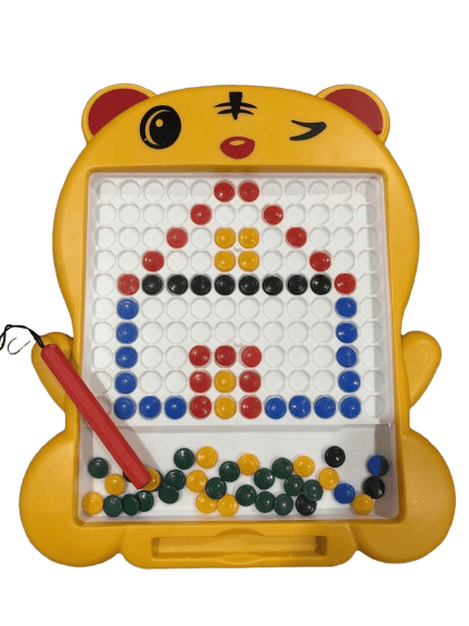 Magnetic Beads Learning Board Toy for Kids | Educational Play & Brain Development Game (Yellow)