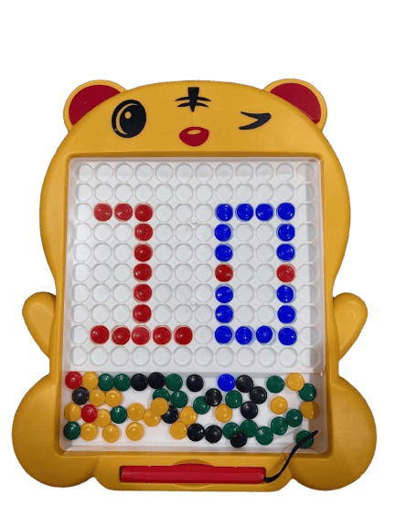 Magnetic Beads Learning Board Toy for Kids | Educational Play & Brain Development Game (Yellow)